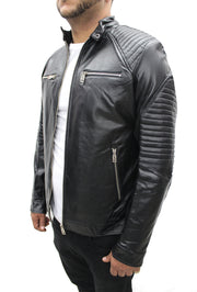 "Buzzy" Black Leather Jacket