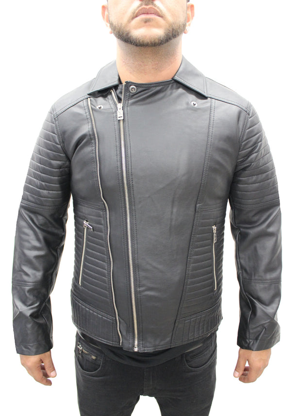 "Akito" Black Leather Jacket