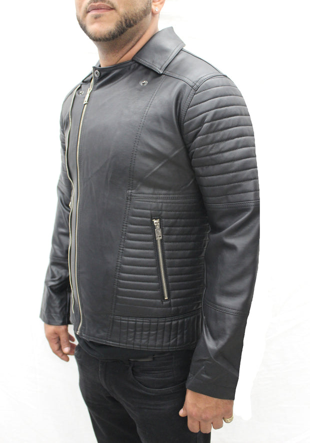 "Akito" Black Leather Jacket