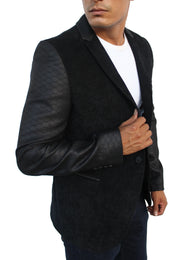 Don Black Blazer With Details On Sleeve