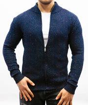 Light Weight Navy Zip Up Sweater