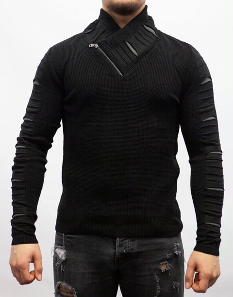 Black Fashion Light Sweater/ Thermal