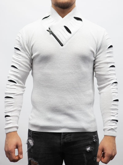 White Fashion Light Thermal Sweater