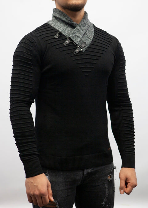 Black Fashion Light Weight Sweater/ Thermal