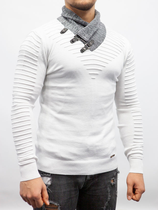 White Fashion Light Weight Thermal Sweater