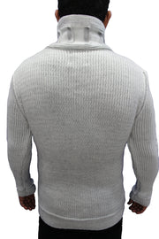 "Arlen" Ecru Fashion Shall Sweater With Zipper On Side Of Shall