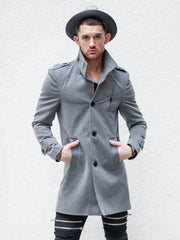 [Tommy] Grey Wool Coat