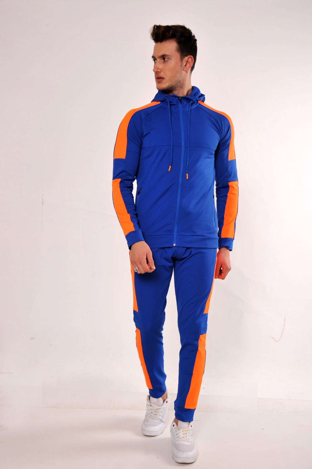 Blue and orange sweatpants online